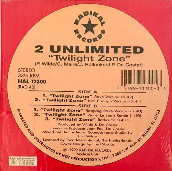 2 Unlimited - Twilight Zone (12"")