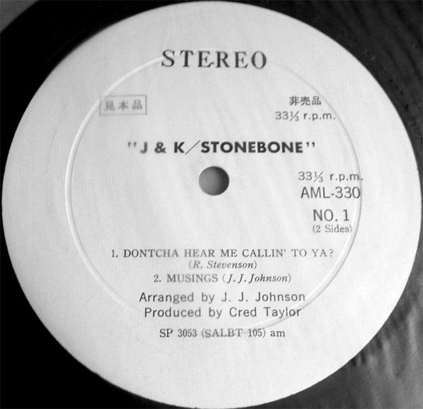J* & K* - Stonebone (LP, Album, Promo, Gat)