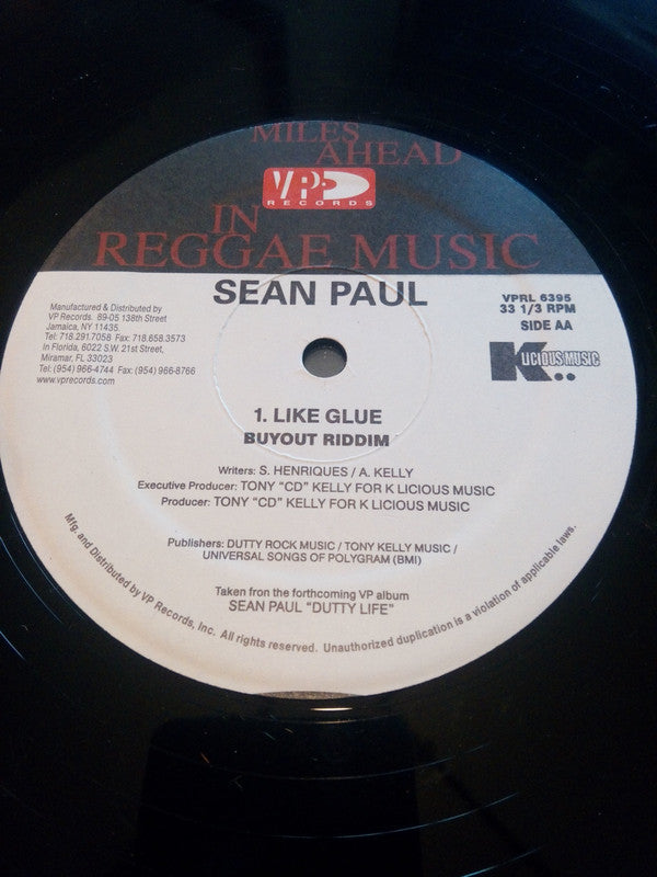 Sean Paul - Give Me The Light / Like Glue (12"")