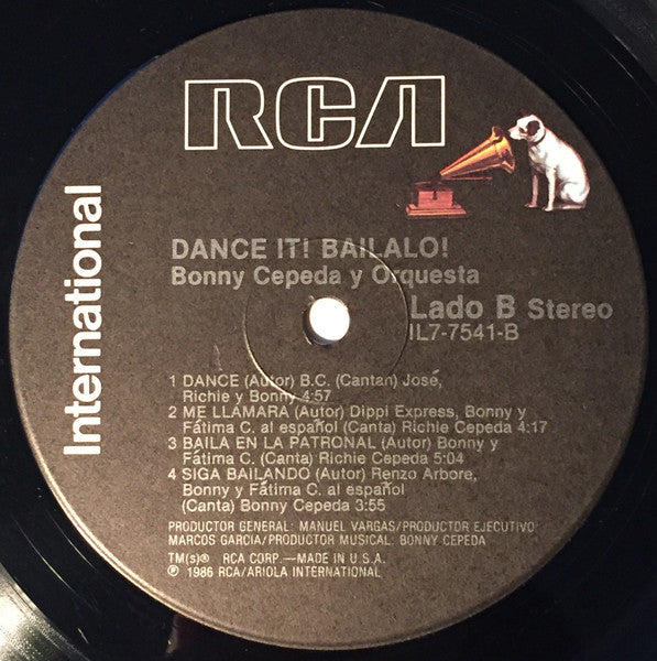 Bonny Cepeda Y Orquesta* - Dance It! Bailalo! (LP, Album)