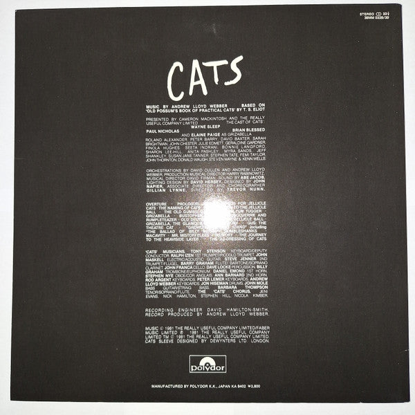 Andrew Lloyd Webber - Cats (2xLP, RE, Gat)