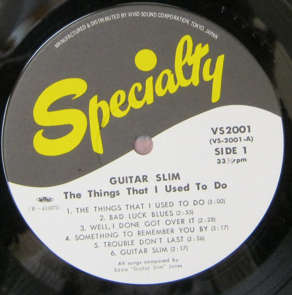 Guitar Slim* - The Things That I Used To Do (LP, Comp)