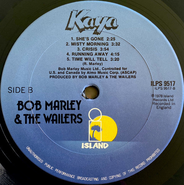 Bob Marley & The Wailers - Kaya (LP, Album)