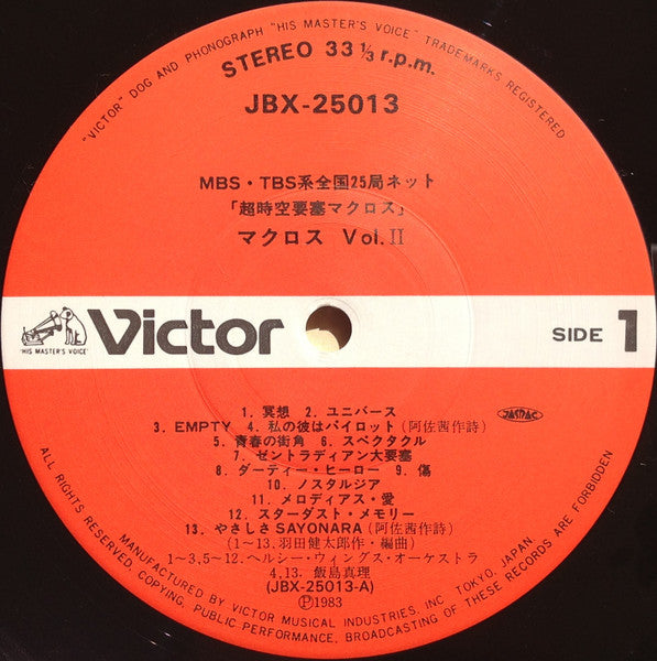羽田健太郎* - 超時空要塞マクロス Macross Vol.II (LP, Album)