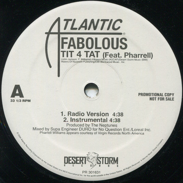 Fabolous - Tit 4 Tat (12"", Promo)