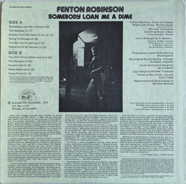 Fenton Robinson - Somebody Loan Me A Dime (LP, Album)