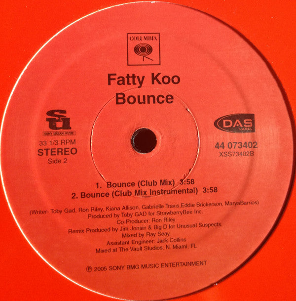 Fatty Koo - Bounce (12"", Single)