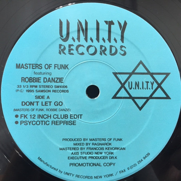 Masters Of Funk - Don't Let Go (FK 12inch Club Edit)(12", Promo)