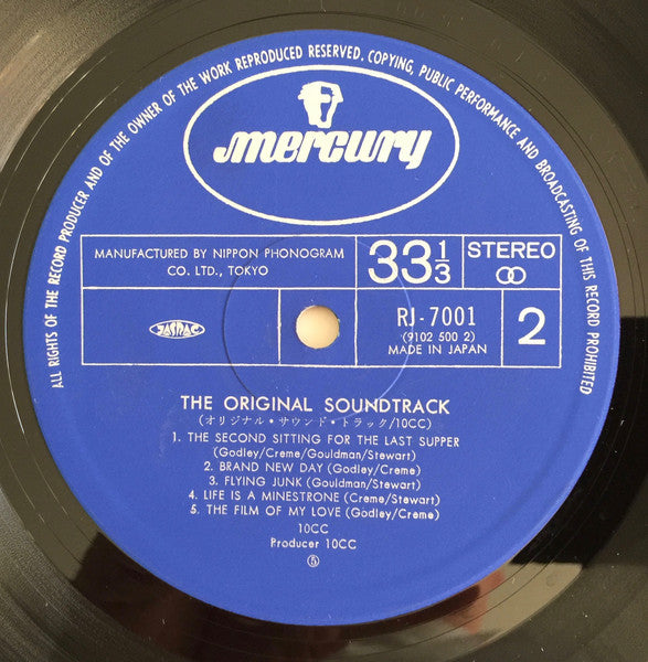 10cc - The Original Soundtrack (LP, Album, Gat)