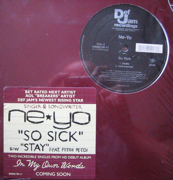 Ne-Yo - So Sick B/W Stay (12"", Single)