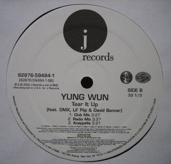 Yung Wun - Tear It Up (12"")