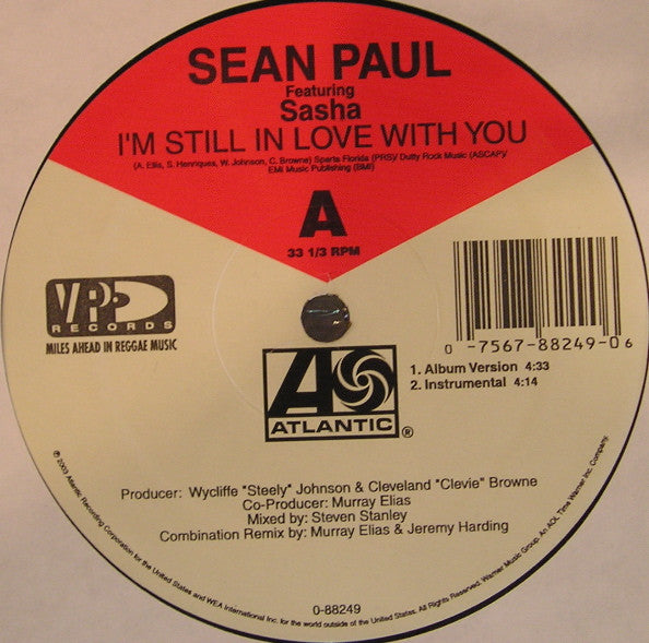 Sean Paul Featuring Sasha (7) - I'm Still In Love With You (12"")