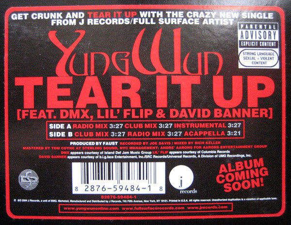 Yung Wun - Tear It Up (12"")