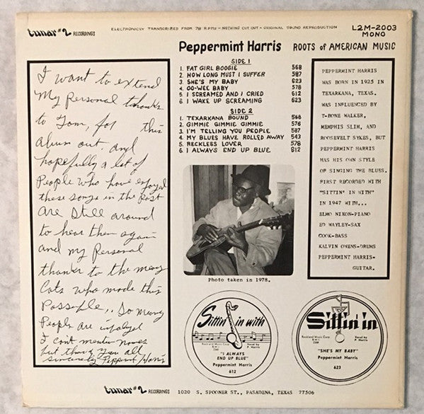 Peppermint Harris - Sittin' In With (LP, Comp, Mono)