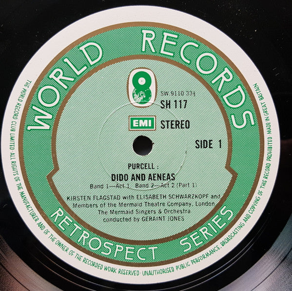 Kirsten Flagstad - Dido & Aeneas  An Historical Recording(LP, RE)