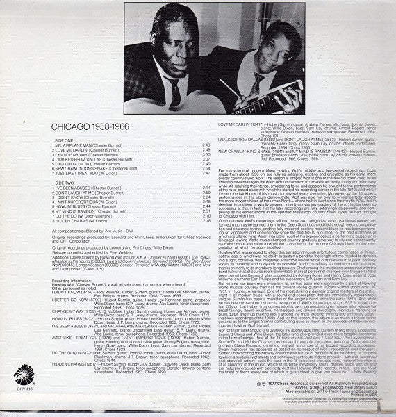 Howlin' Wolf - Change My Way (LP, Album, Comp, RE)