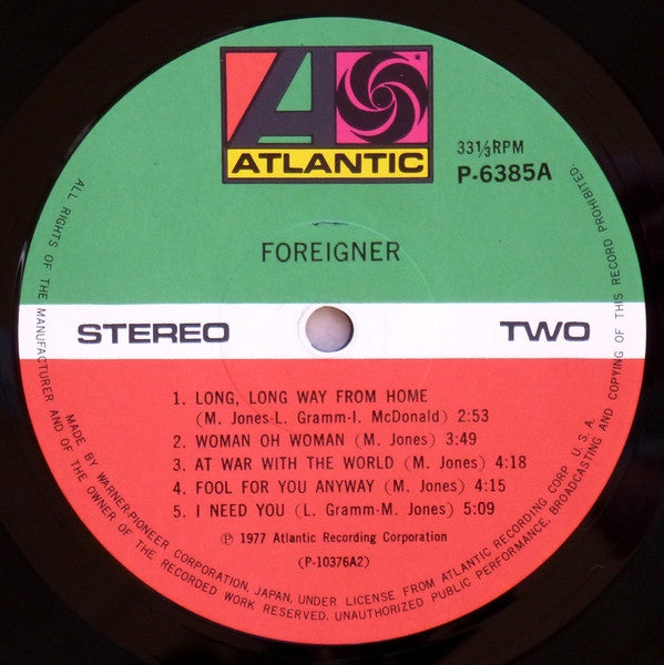 Foreigner - Foreigner (LP, Album, RE)