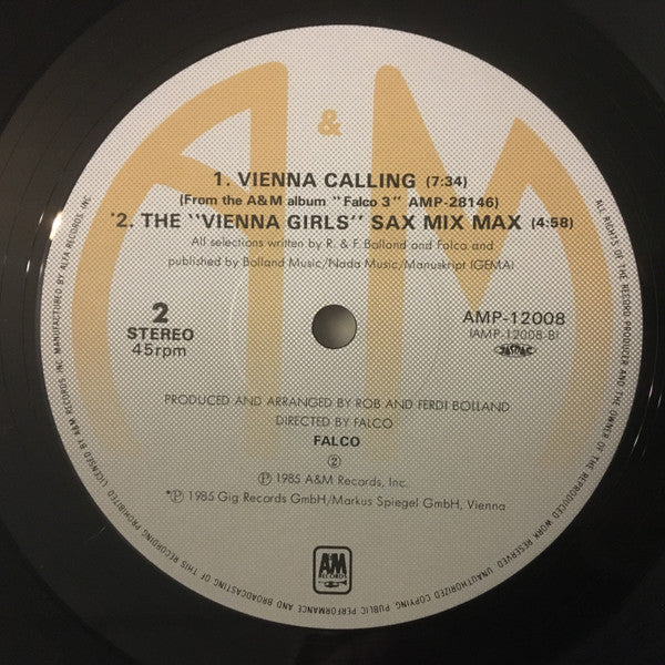 Falco - Rock Me Amadeus / Vienna Calling (12"")
