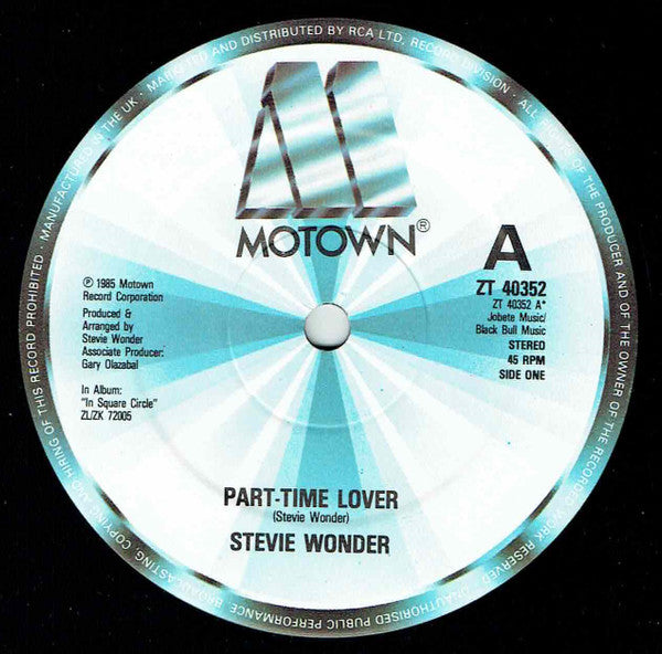 Stevie Wonder - Part-Time Lover (12"", Single)