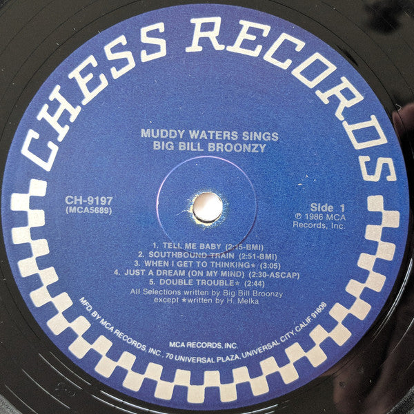 Muddy Waters - Muddy Waters Sings Big Bill Broonzy(LP, Album, RE, Pin)