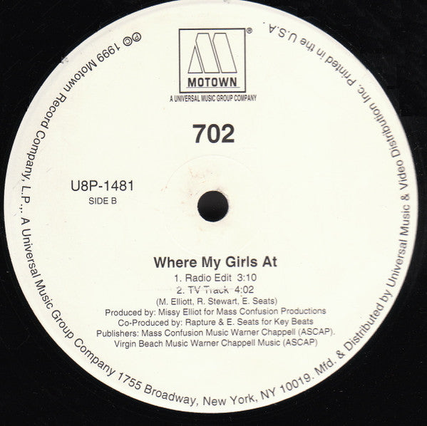 702 - Where My Girls At? (12"", Promo)