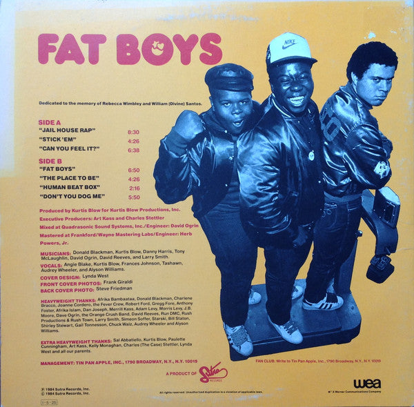 Fat Boys = ファット・ボーイズ* - Fat Boys = 監獄ラップ (LP, Album)