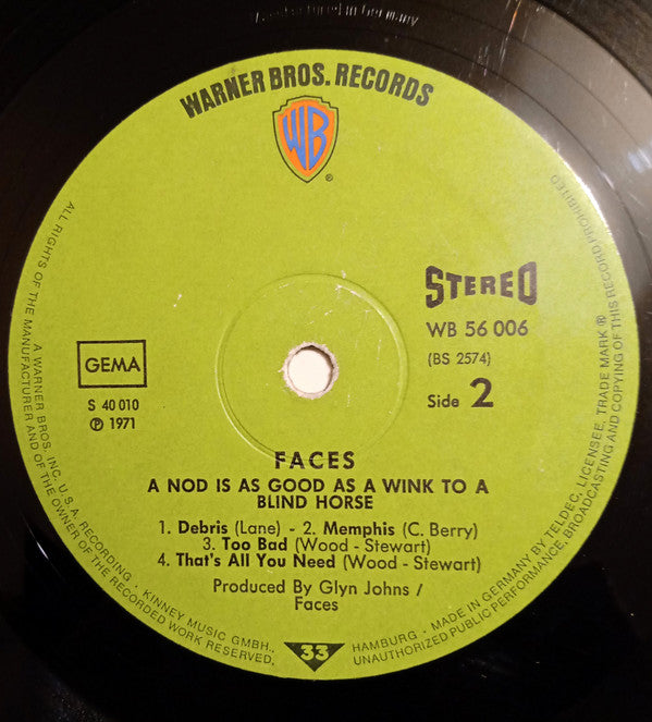 Faces (3) - A Nod Is As Good As A Wink...To A Blind Horse (LP, Album)