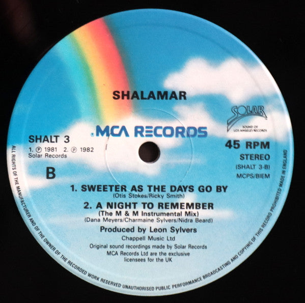 Shalamar - A Night To Remember (The M & M Mix) (12"", Mis)
