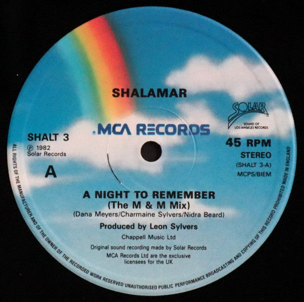 Shalamar - A Night To Remember (The M & M Mix) (12"", Mis)