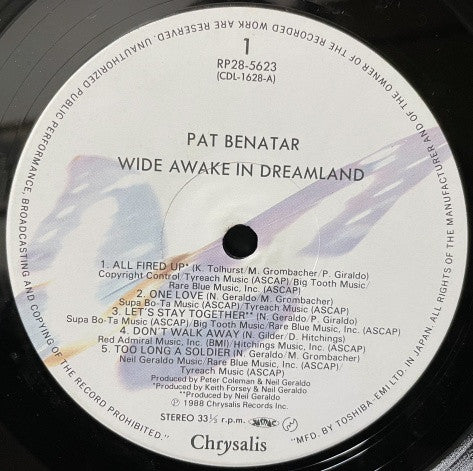 Pat Benatar - Wide Awake In Dreamland (LP, Album)