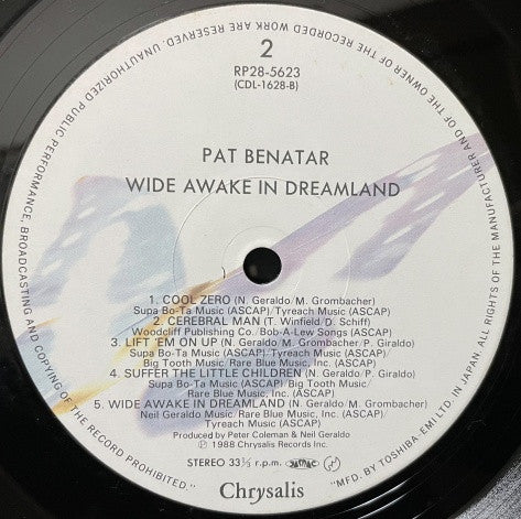 Pat Benatar - Wide Awake In Dreamland (LP, Album)