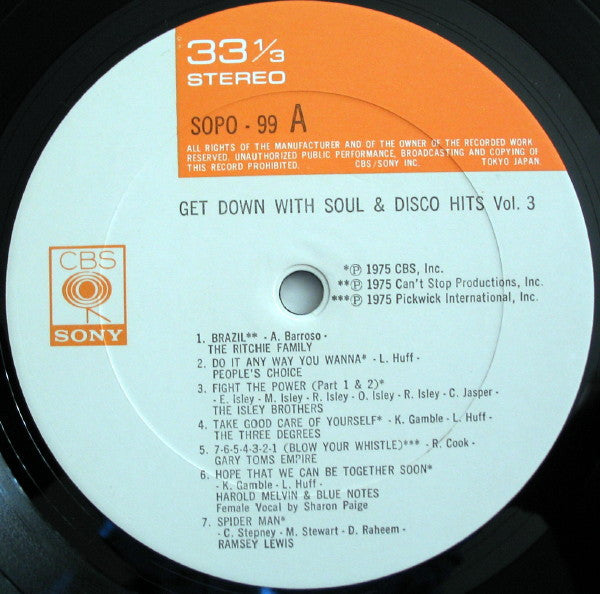 Various -  Get Down With Soul & Disco Hits Vol.3 (LP, Comp)