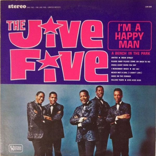The Jive Five Featuring Eugene Pitt - I'm A Happy Man (LP, Album, RE)