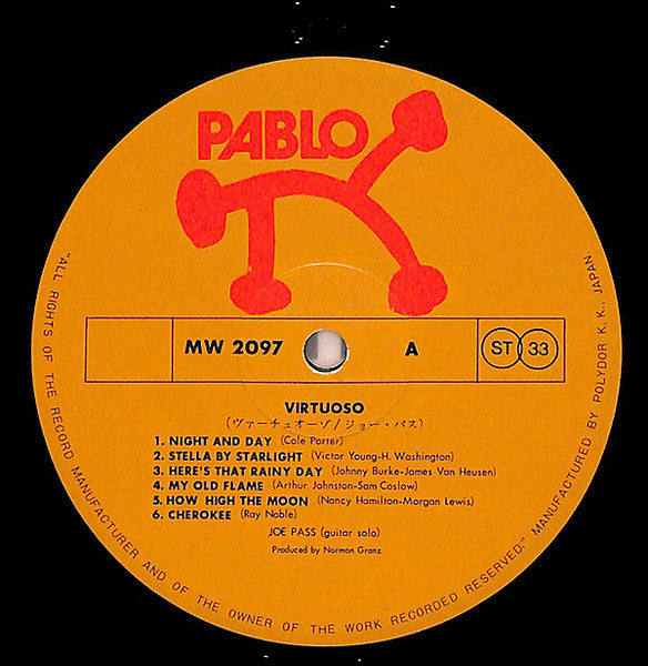 Joe Pass - Virtuoso (LP, Album)