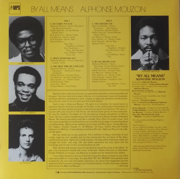 Alphonse Mouzon - By All Means (LP, Album)