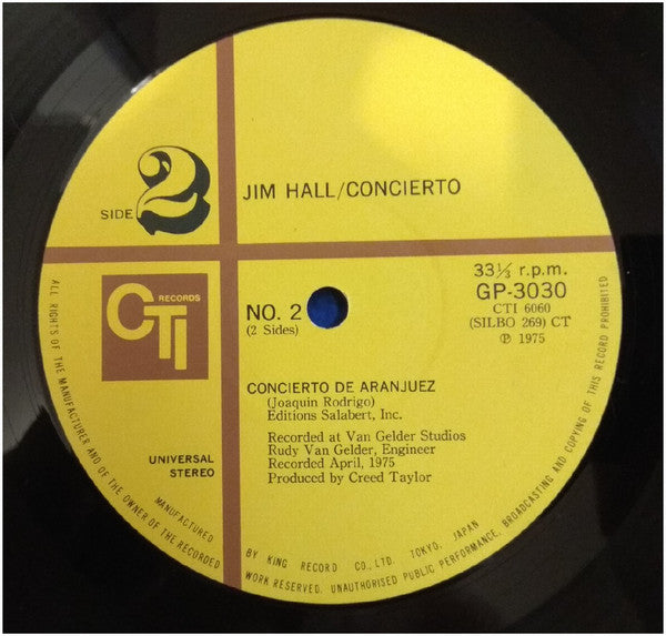 Jim Hall - Concierto (LP, Album, Gat)