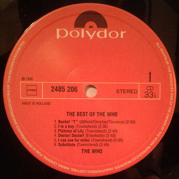 The Who - The Best Of The Who (LP, Comp, RE)