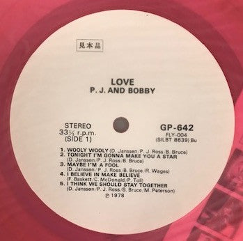 P.J. And Bobby - Love (LP, Album, Promo, Cle)