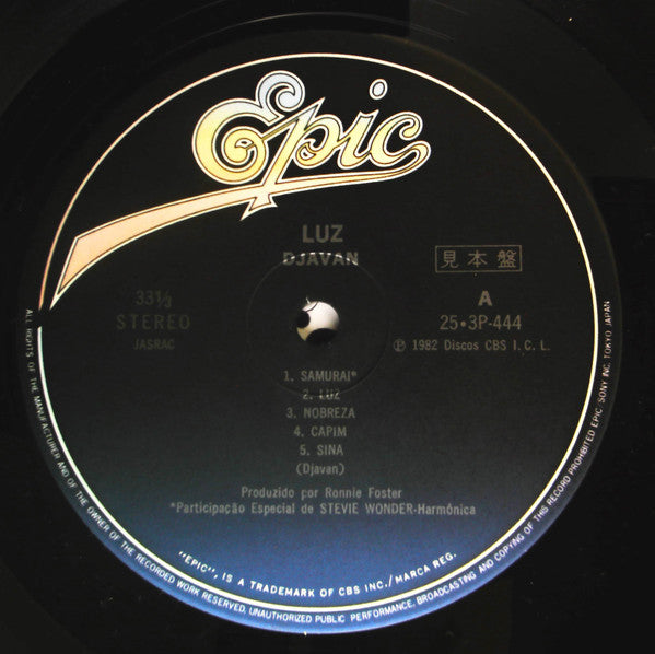 Djavan - Luz (LP, Album, Promo)