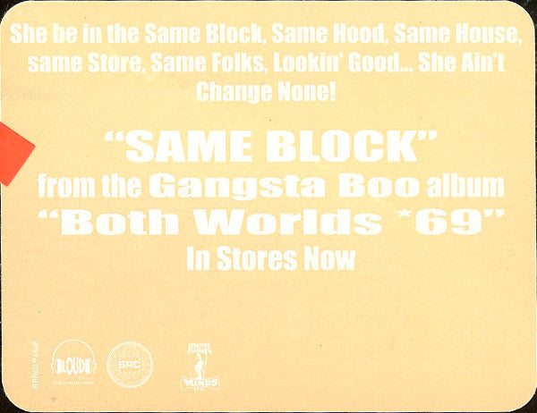 Gangsta Boo - Same Block (12"", Single, Promo)
