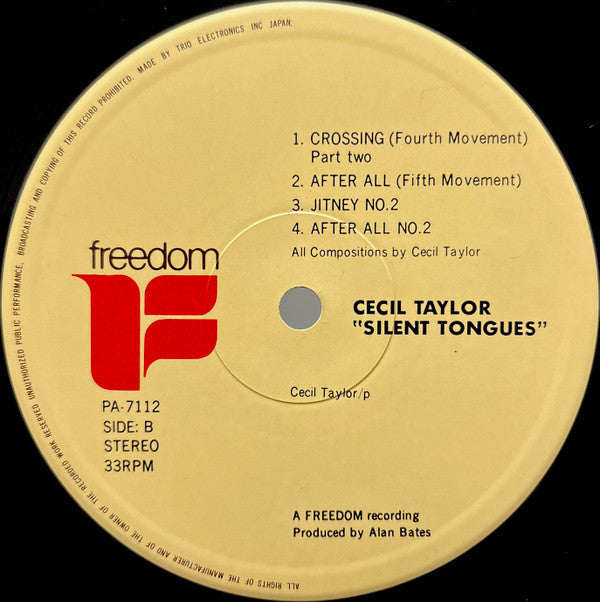 Cecil Taylor - Silent Tongues: Live At Montreux '74 = 黙舌 ライヴ・アット・モン...