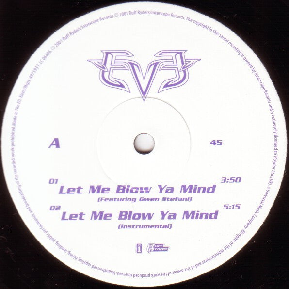 Eve (2) Featuring Gwen Stefani - Let Me Blow Ya Mind (12"", Single)