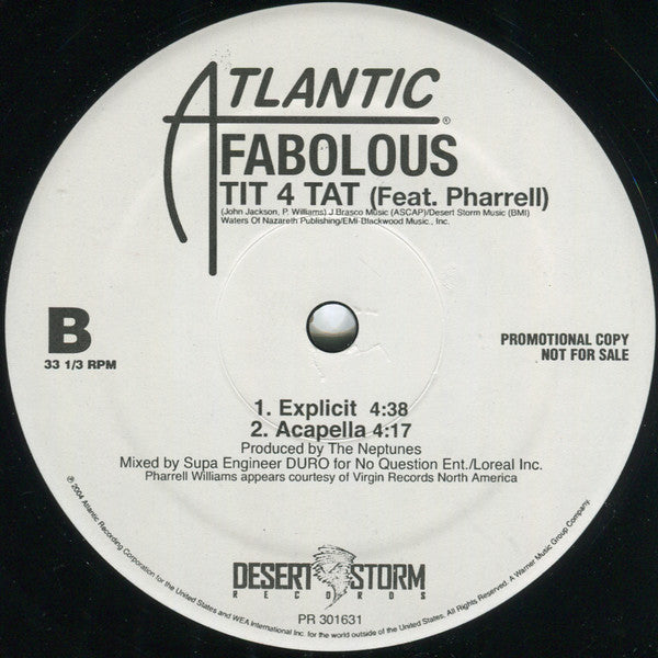 Fabolous - Tit 4 Tat (12"", Promo)