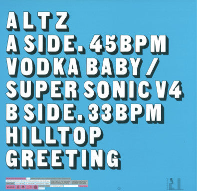 Altz - Vodka Baby (12"")