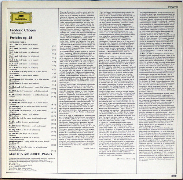 Frédéric Chopin - 24 Préludes, Op. 28 · Préludes Nr. 25, Op. 45 · N...