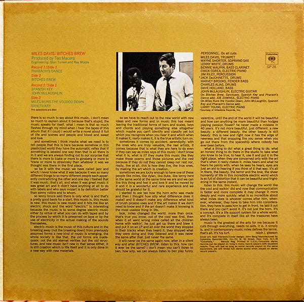 Miles Davis - Bitches Brew (2xLP, Album, RP, San)