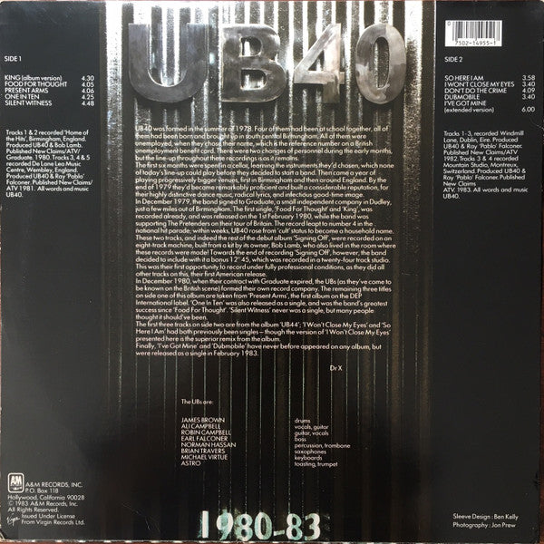 UB40 - 1980-1983 (LP, Comp, B =)