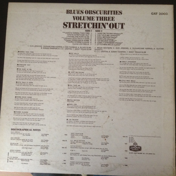 Various - Blues Obscurities Volume Three Stretchin' Out(LP, Comp, M...
