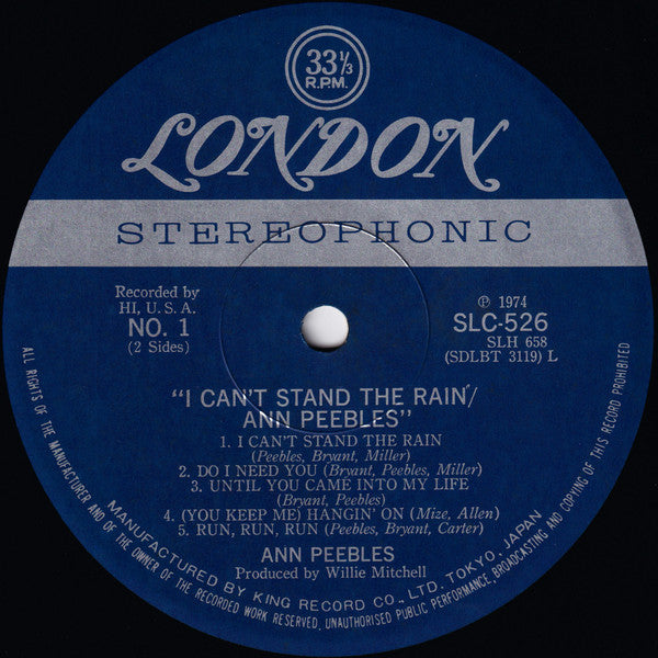 Ann Peebles - I Can't Stand The Rain (LP, Album)