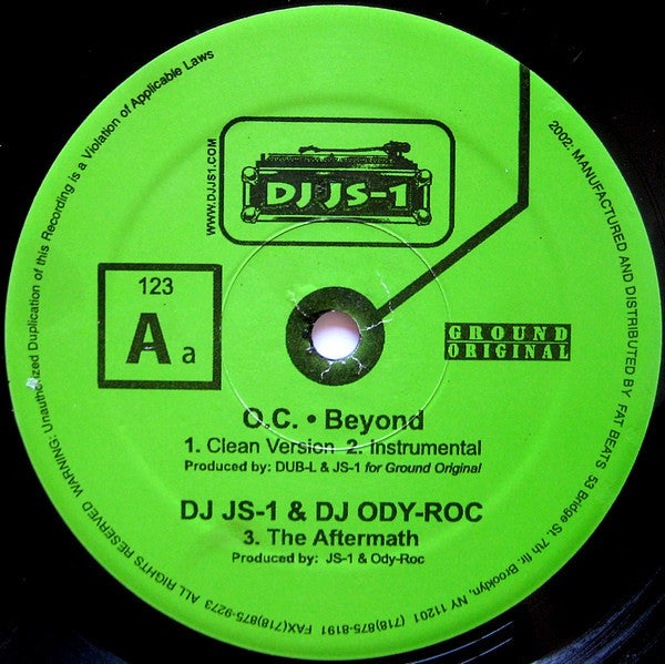 DJ JS-1 & Dub-L Featuring O.C. - Beyond (12"")